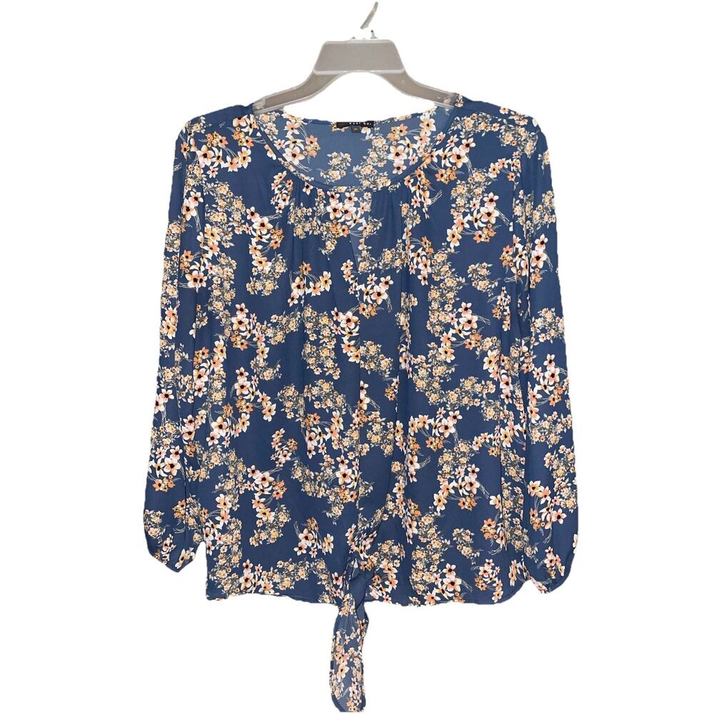 West Kei Beautiful Spring Summer Floral Front Tie Woman’s Blouse Size XL